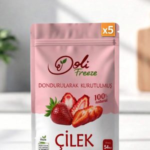 Dondurularak Kurutulmuş Bütün Çilek 5'li Set